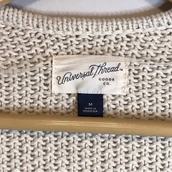 Universal Thread Open Cardigan Cable Knit Ruffle Sweater Size Medium - Picture 3 of 14